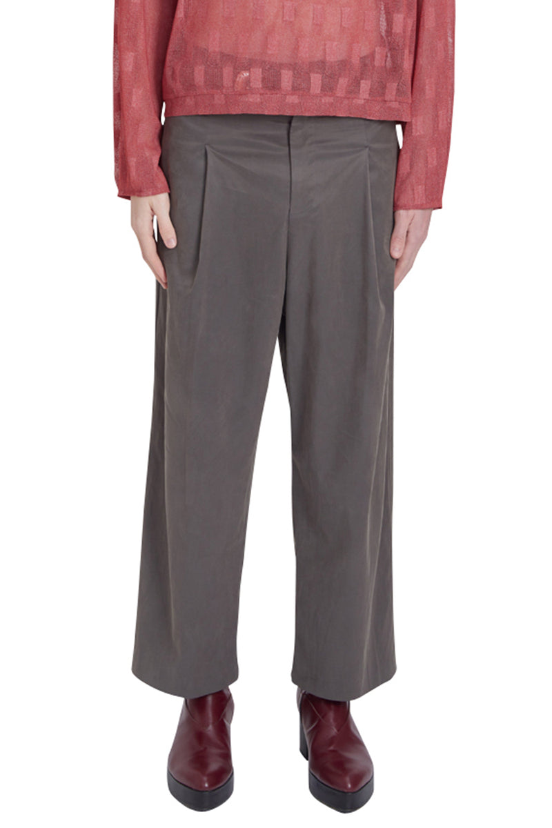 レイブレス(LABELESS) KHAKI SIDE POCKET WIDE TROUSERS