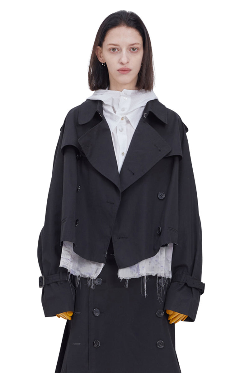レイブレス(LABELESS)  BLACK PUREZA TRENCH JACKET