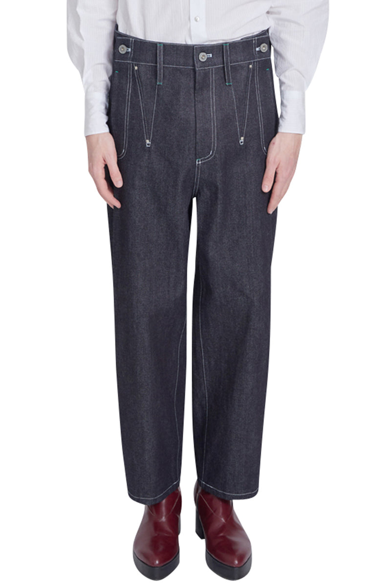 レイブレス(LABELESS) STACK UP DETAIL DENIM PANTS