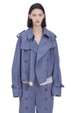 レイブレス(LABELESS) LIGHT BLUE PUREZA TRENCH JACKET