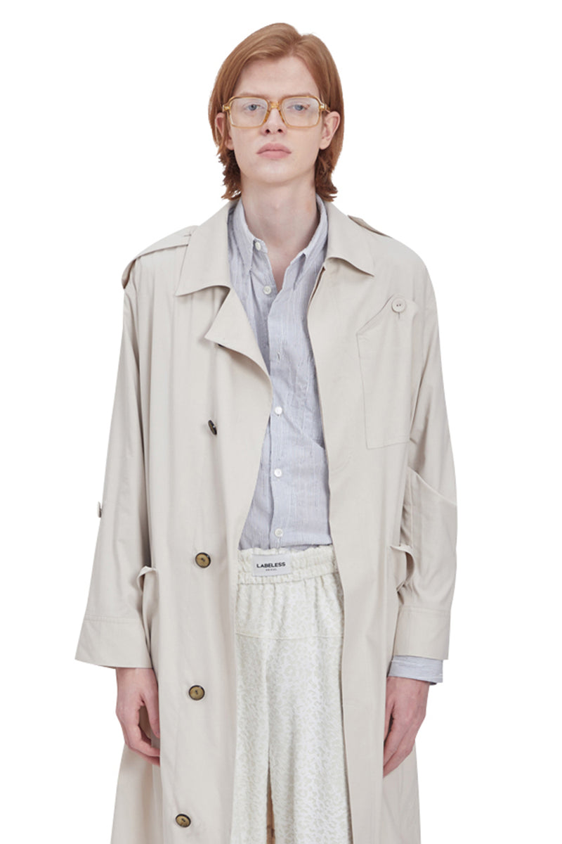 レイブレス(LABELESS) IVORY UPSIDE DOWN LONG COAT