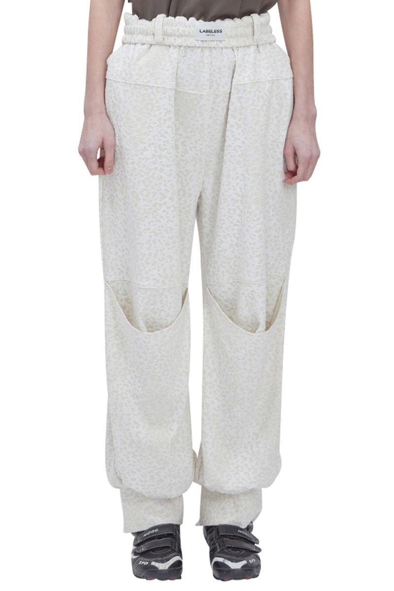 レイブレス(LABELESS) JACQUARD KNEE DARG SWEAT PANTS