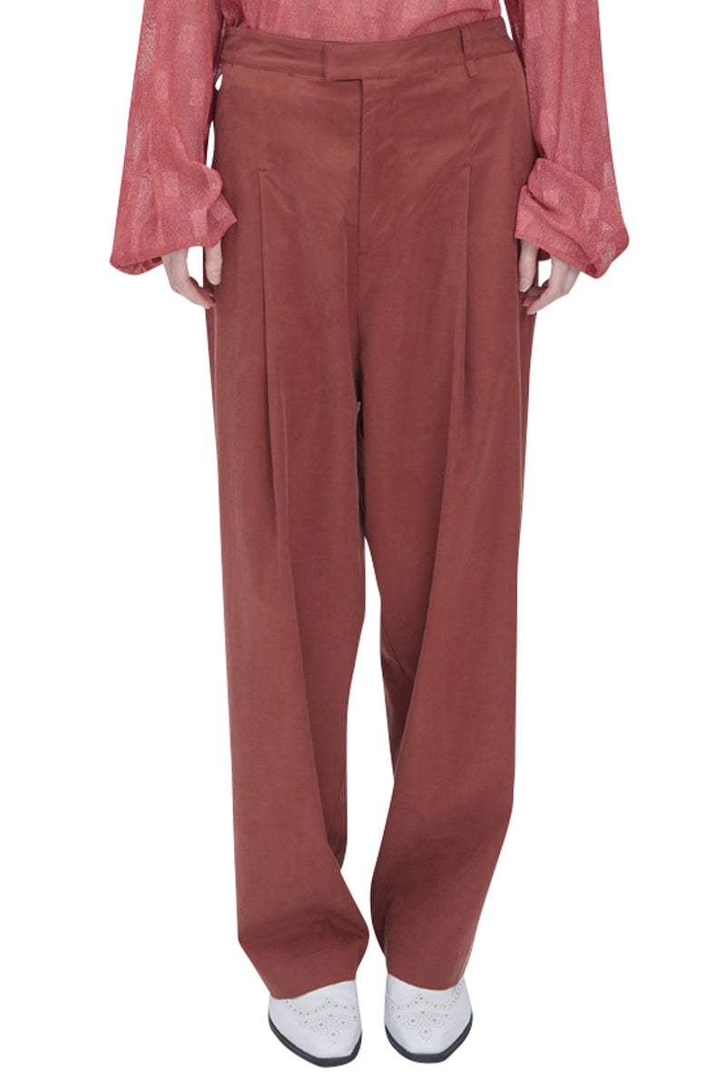 レイブレス(LABELESS) RED SIDE POCKET WIDE TROUSERS