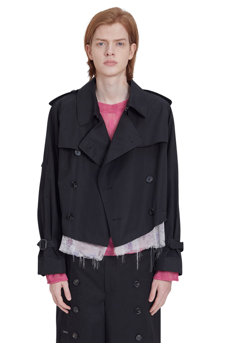 レイブレス(LABELESS)  BLACK PUREZA TRENCH JACKET