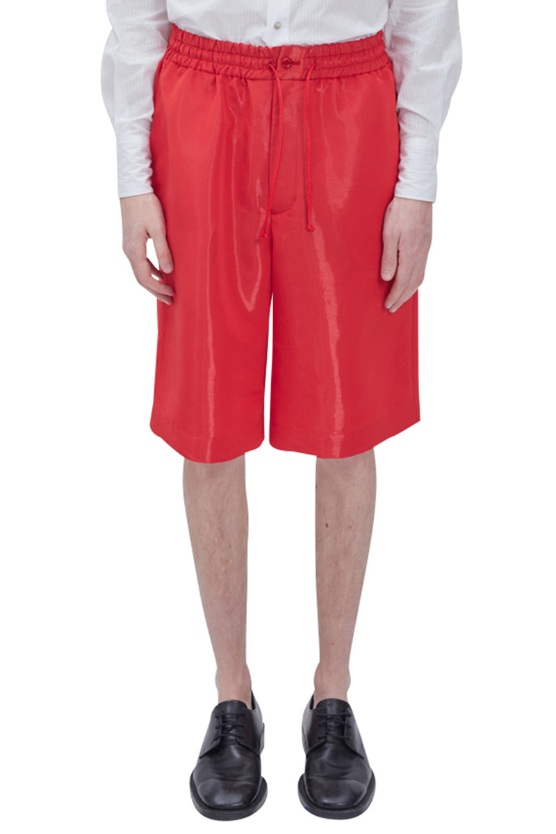 レイブレス(LABELESS) RED OVERSIZED HALF PANTS