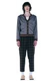 レイブレス(LABELESS) BROWN CHECK REVERSIBLE TAPERED PANTS