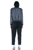 レイブレス(LABELESS) BROWN CHECK REVERSIBLE TAPERED PANTS