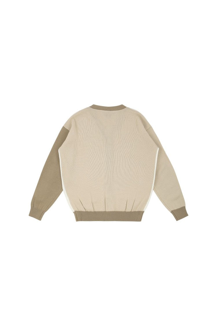 ReinSein（レインセイン）color block beige cardigan