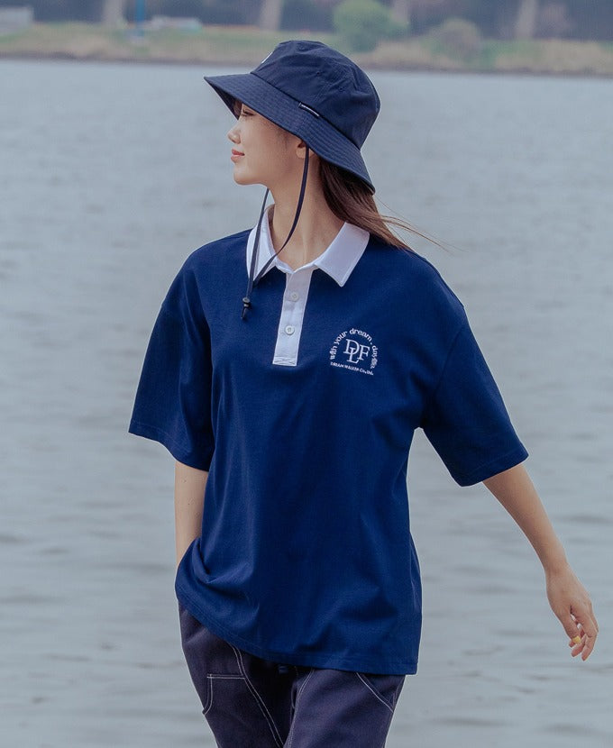 デイライフ(Daylife) Logo Rugby T-Shirt (Navy)