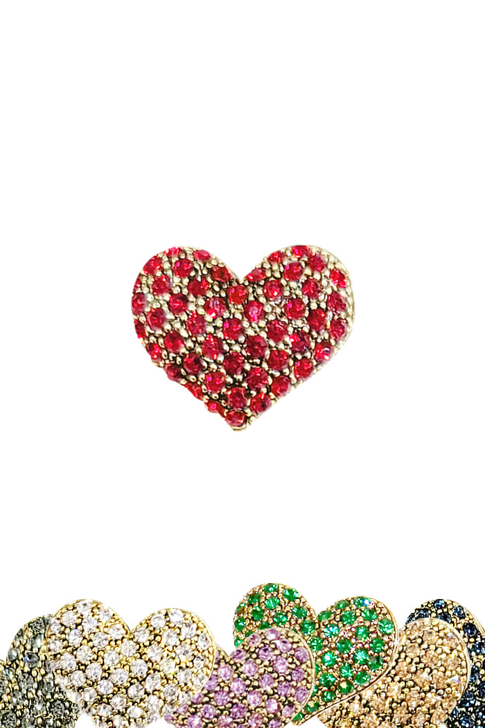 BLACKPURPLE (ブラックパープル) 	  Small Heart Broach