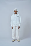 オーワイ(OY) PAINT LOGO HOODIE-WHITE