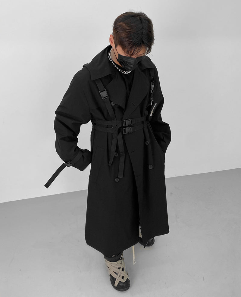 トレンディウビ(Trendywoobi) Tr Black strap trenchcoat ver.2