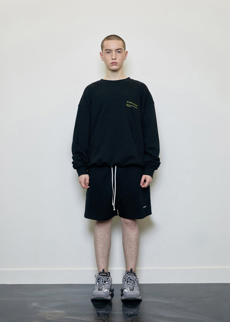 ディープリーク(DPRIQUE) OVERSIZED 'VISIBLE' SWEATSHIRT BLACK