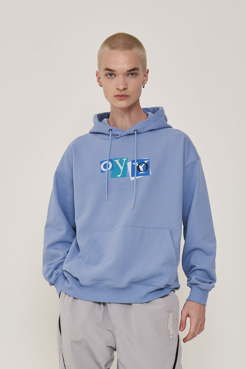 オーワイ(OY) COLLAGE ODOLLY HOODIE-PAUL BLUE
