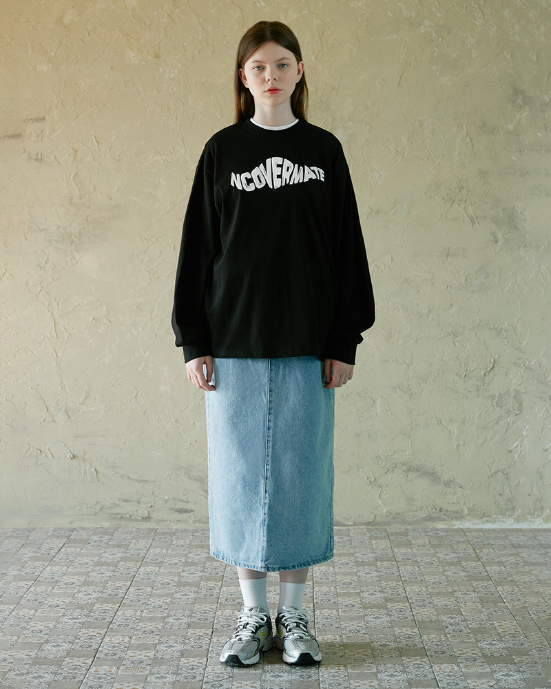 NCOVER（エンカバー）WAVE MATE LOGO LONGSLEEVE-BLACK