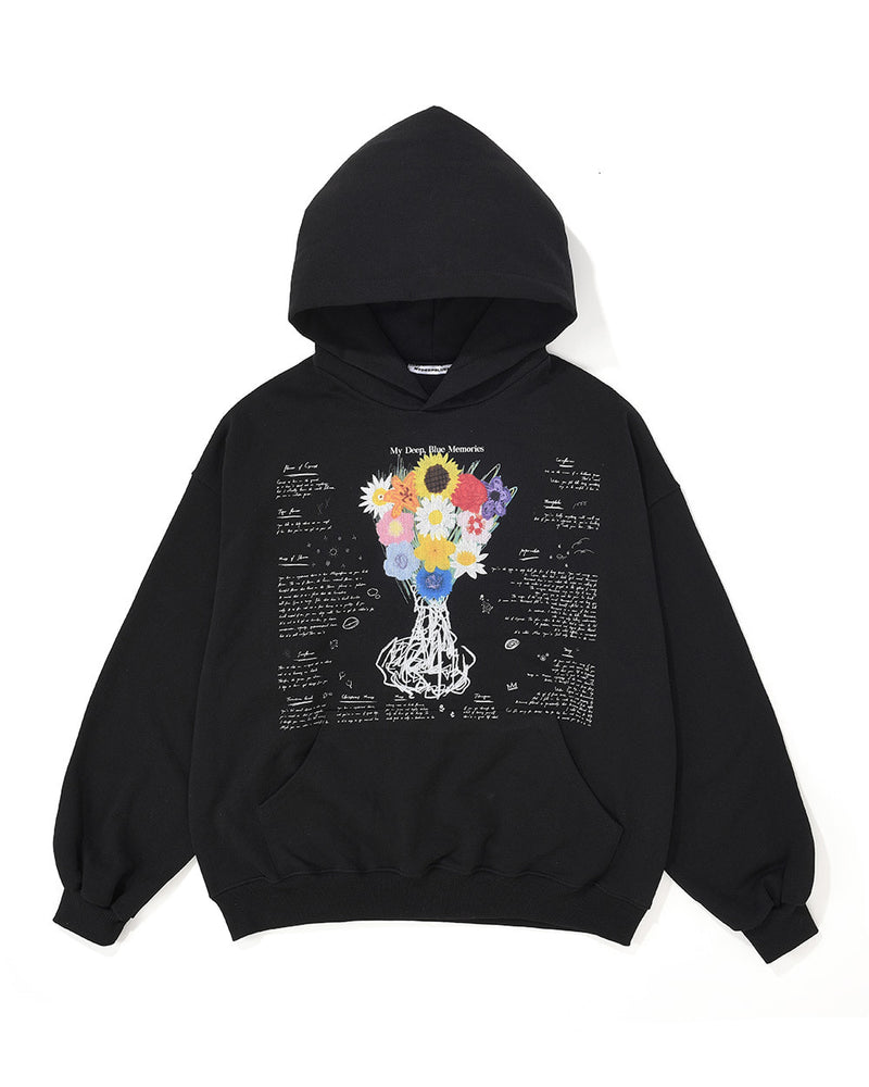 MYDEEPBLUEMEMORIES(マイディープブルーメモリーズ)      MM twelve flower hoodie