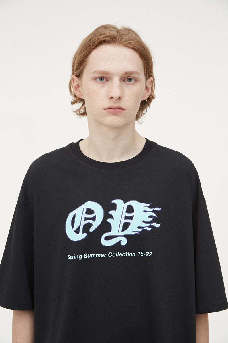 オーワイ(OY) FLAME LOGO T-BLACK