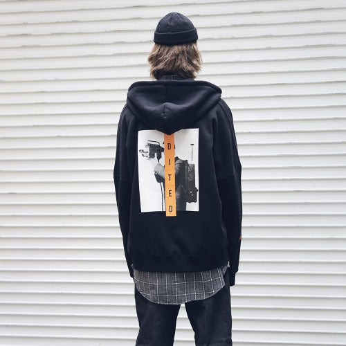 メスノウン(MASSNOUN) BROADCAST OVERSIZED HOOD ZIP-UP MFEZP001-BK