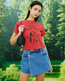 NCOVER（エンカバー）ENGLISH SHEEP DOG CROP TSHIRT-PINK