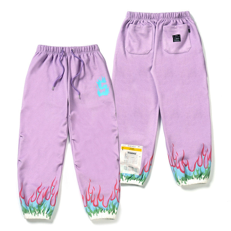 STIGMA(スティグマ)  21 FLAME WIDE HEAVY SWEAT JOGGER PANTS PURPLE