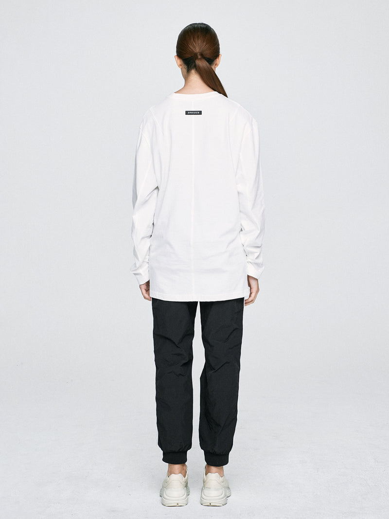 ディープリーク(DPRIQUE)    LONG SLEEVE T-SHIRT - WHITE