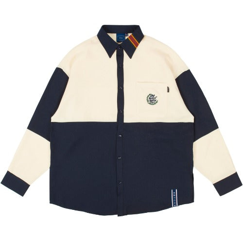 ロマンティッククラウン(ROMANTIC CROWN) UP AND DOWN BLOCK SHIRT_NAVY