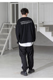 メスノウン(MASSNOUN) CAMPAIGN RAW EDGE OVERSIZED LONG SLEEVE MSZLS001-BK