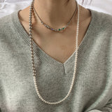 Nff(エヌエフエフ) 	 swarovski pearl 2way necklace