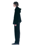 レイブレス(LABELESS) BLACK BUTTON VELVET TROUSERS