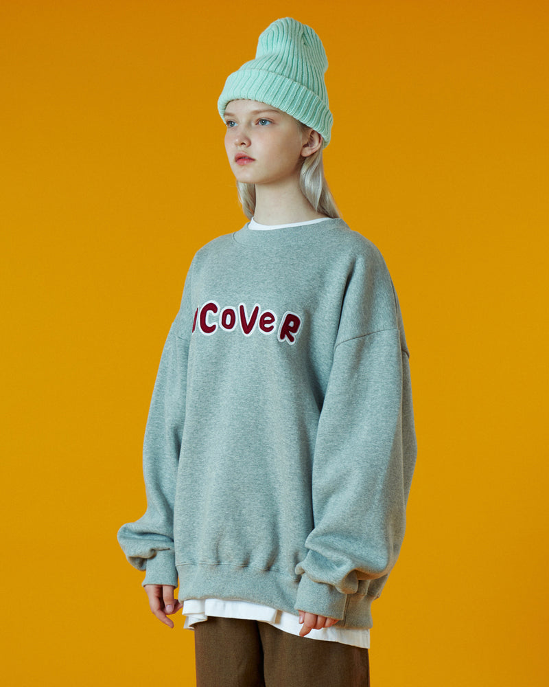 NCOVER（エンカバー）SIGNATURE PATCH LOGO SWEATSHIRT-GREY