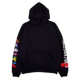 ブラックブロンド(BLACKBLOND) BBD Rainbow Graffiti Logo Number Hoodie (Black)