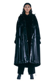 レイブレス(LABELESS) BLACK WRINKLED RAIN COAT