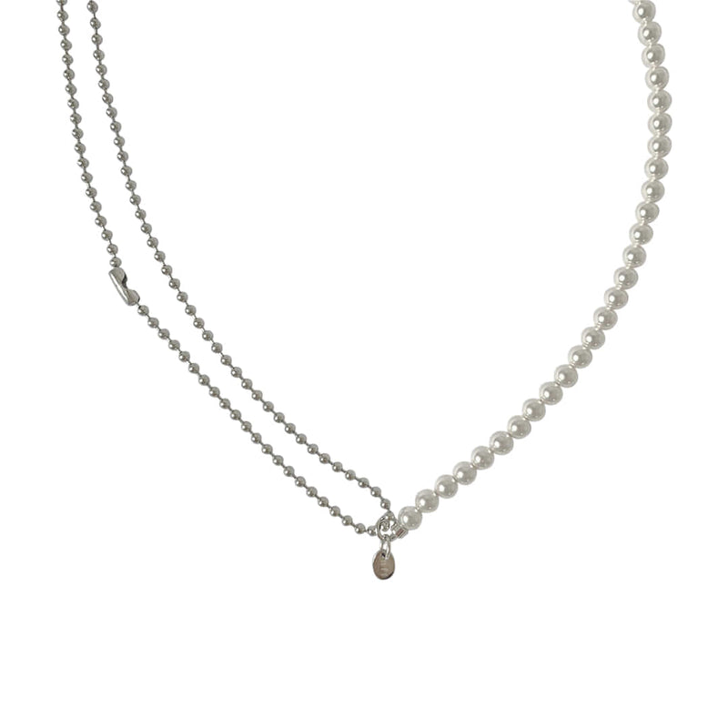Nff(エヌエフエフ) 	 swarovski pearl mix necklace