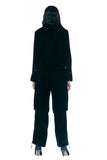 レイブレス(LABELESS) BLACK BUTTON VELVET TROUSERS