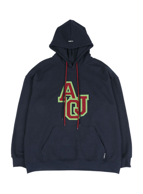 アジョバイアジョ(AJOBYAJO)   Boucle Embroidered Hoodie [Navy]