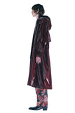 レイブレス(LABELESS) BURGUNDY WRINKLED RAIN COAT