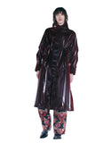 レイブレス(LABELESS) BURGUNDY WRINKLED RAIN COAT