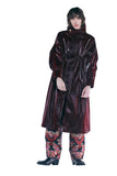 レイブレス(LABELESS) BURGUNDY WRINKLED RAIN COAT