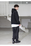 メスノウン(MASSNOUN) CROSS ADD OVERSIZED HOODY MSZHD002-BK