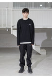 メスノウン(MASSNOUN) CAMPAIGN RAW EDGE OVERSIZED LONG SLEEVE MSZLS001-BK