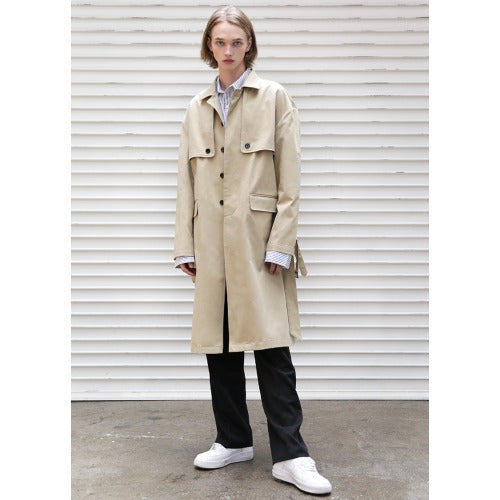 メスノウン(MASSNOUN) D-HIDEN SINGLE TRENCH COAT MFECT001-BG