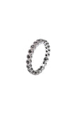 BLACKPURPLE (ブラックパープル) tenis chain cubic ring S - black