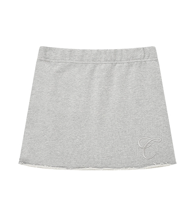 curetty (キュリティー)  C LOGO EMBROIDERY MINI SKIRT_GREY