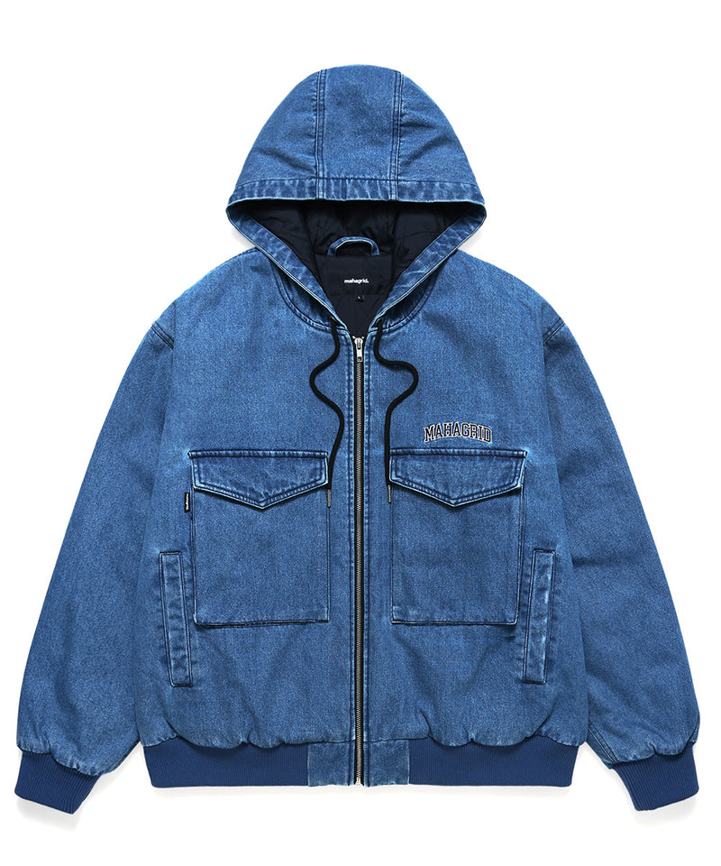 mahagrid (マハグリッド) HOODED DENIM WEP JACKET [BLUE]