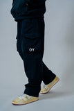 オーワイ(OY) TWIST CARGO PANTS-BLACK