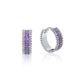 BLACKPURPLE (ブラックパープル) 	 [BLACKLABEL] Grape Pave Ring Earrings