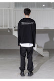 メスノウン(MASSNOUN) CAMPAIGN RAW EDGE OVERSIZED LONG SLEEVE MSZLS001-BK