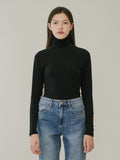 TMO BY 13MONTH（ティーエムオーバイサーティンマンス）TURTLE NECK TOP (BLACK)