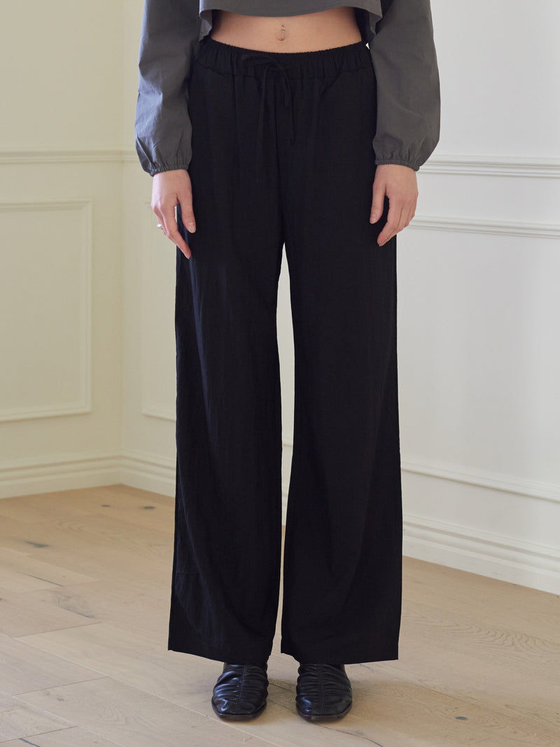 TMO BY 13MONTH（ティーエムオーバイサーティンマンス）BASIC BANDING PANTS (BLACK)