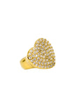 BLACKPURPLE (ブラックパープル)  big heart crystal ring-gold